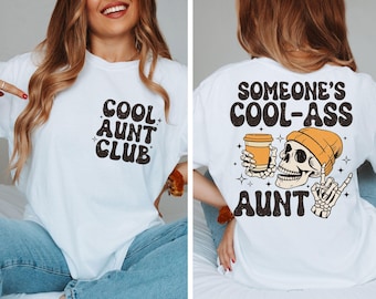 Shirt coole tante, coole tante clubshirt, Moederdagcadeau voor tante, tante shirt, tante cadeau, zus geschenken, cadeau voor vrouwen shirt