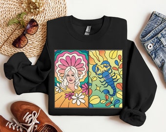 Bluza z nadrukiem BIG THREE Astrology Signs, Bluza z nadrukiem Sun Moon and Rising Sign, Prezent Big Three, Bluza z nadrukiem Cottagecore