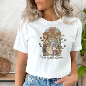 Vintage Tale As Old As Time, Disney Princess Shirt, Princess Belle, Retro Beauty And The Beast Shirt, Disney Beauty and the beast,