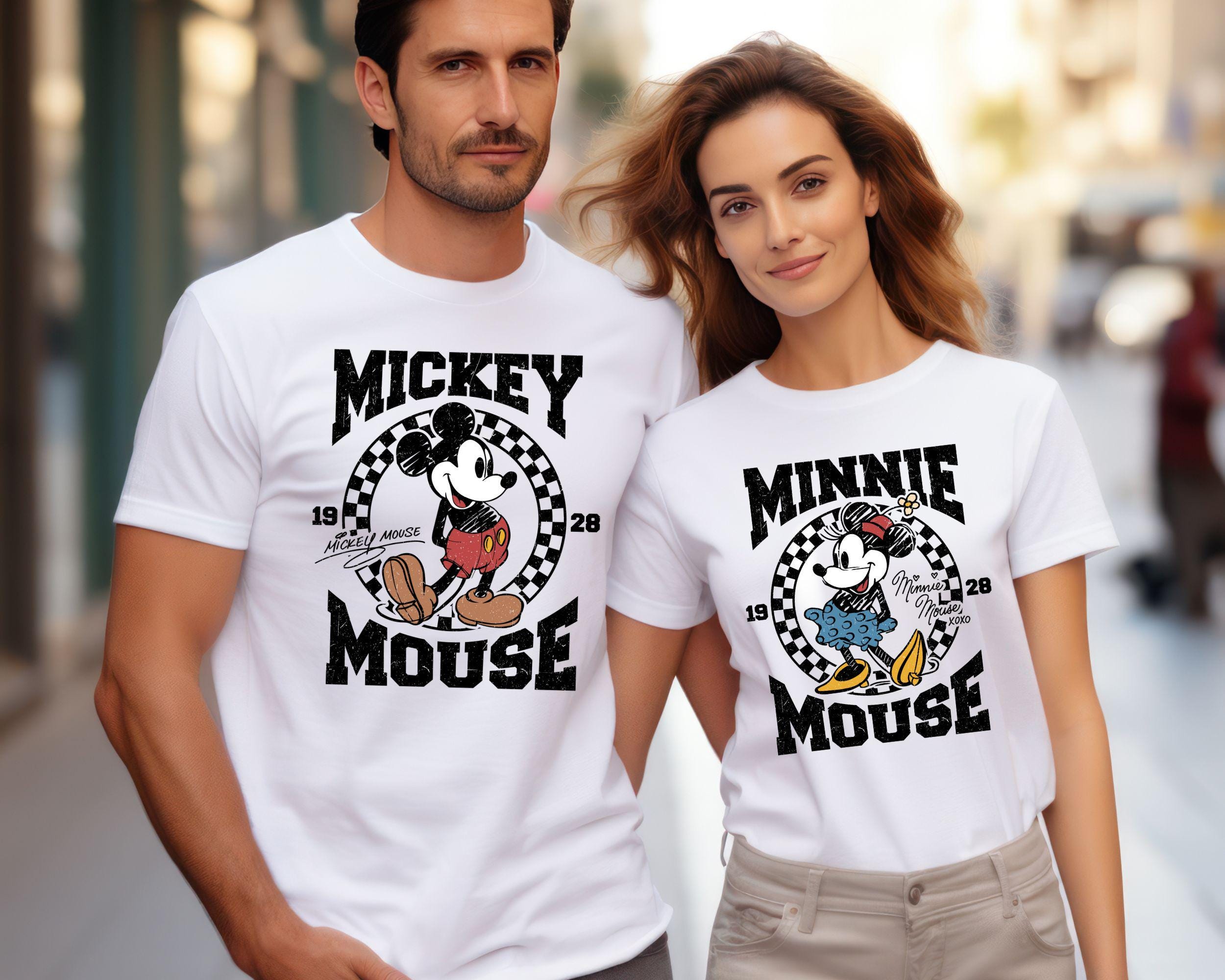 Retro Disney Couple Mickey Minnie Mouse Shirt, Walt Disney World T