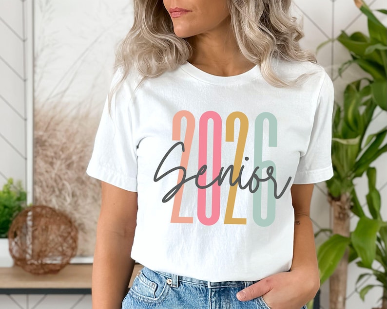 Senior 2026 Shirt, Retro Font, Senior Retro Shirt, 2026 Seniors Shirt, Senior 2026 Retro Shirt, Class of 2026 Senior Shirt, Graduation Gift image 3