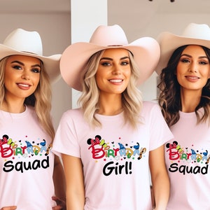 Disney Birthday Girl Shirt,  Disney Trip Shirt, Matching Birthday Squad Shirts, Minnie Birthday Shirt, Birthday Squad Shirt, Disney Birthday