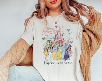Vintage Disney Princess Characters Shirts, WDW Disneyland Princess Trip Shirt, Princess Disney Girl Shirt, Cinderella, Rapunzel, Belle Shirt