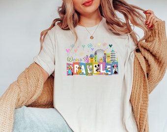 Camiseta de Viajero Mundial, Camiseta de Viajero Disney, Camiseta de Vacaciones Familiares Disney, Camiseta de Disneyland, Camiseta de Viaje Disney a Juego, Camiseta de Mickey Minnie