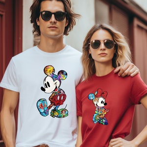 Mickey And Minnie Couple Shirt, Disney Lover Shirt, Cute Mickey Shirt, Cute Minnie Shirt, Disney Valentine's Day Matching Shirt,Gift for Him