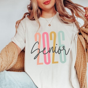 Senior 2026 Shirt, Retro Font, Senior Retro Shirt, 2026 Seniors Shirt, Senior 2026 Retro Shirt, Class of 2026 Senior Shirt, Graduation Gift image 1