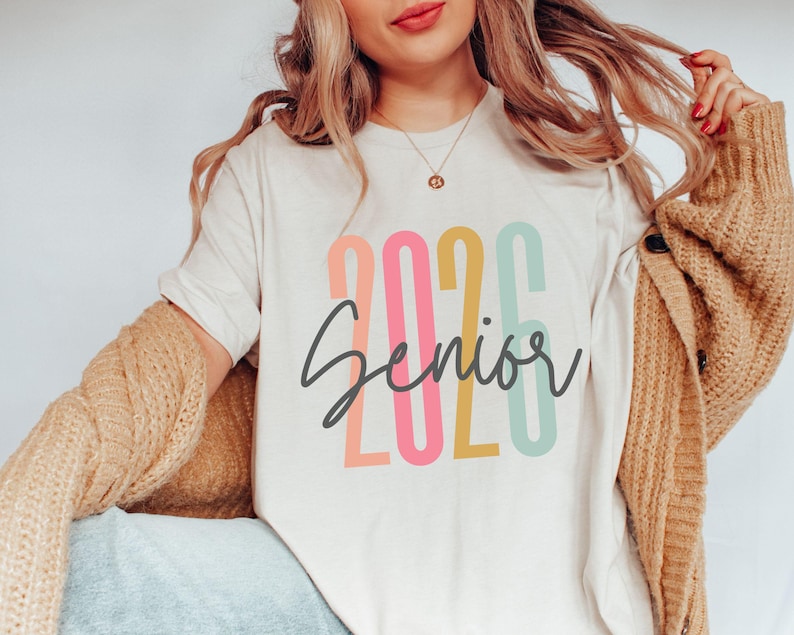 Senior 2026 Shirt, Retro Font, Senior Retro Shirt, 2026 Seniors Shirt, Senior 2026 Retro Shirt, Class of 2026 Senior Shirt, Graduation Gift image 1