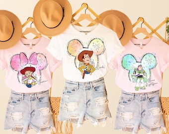 Camiseta de Toy Story, sudadera de Buzz Lightyear, camiseta de Slinky Dog, camiseta de Rex y Jessie, camiseta del Sheriff Woody, camiseta con la cabeza de Mickey, camiseta de Disney Trip