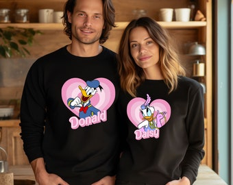 Maus Freunde Valentinstag Sweatshirt, Geschenke zum Valentinstag, Maus Liebe Herz T-Shirt, Maus Liebe Geschenk, Disney Maus Paar Shirt, Disney Trip