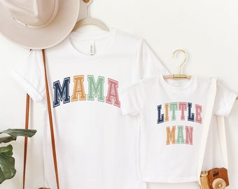 Mama and Little Man Matching Shirts, Mama and Mama's Boy Set, Mommy and Mini Outfits, Matching Mommy and Son Shirt, Mothers Day Gift