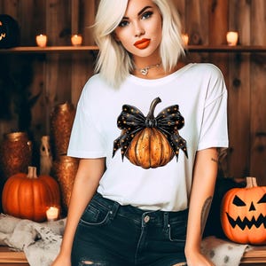 Retro Halloween Coquette Bow Spooky Mama Shirt, Fall Pumpkin Coquette Bow Sweater, Fall Vibes Shirt, Fall Season Shirt, Halloween Sweatshirt