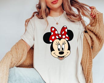 Minnie Maus T Shirt, Disney Minnie Shirt, Minnie kariertes Shirt, Disney Geschenk Shirts, Disney Shirts Kinder, Minnie Shirt, Valentinstag Geschenk,