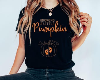 Growing A Little Pumpkin Shirt,Fall Maternity Sweatshirt,Pregnancy Thanksgiving Shirt,Fall Pregnancy Announcement Gift,Pregnancy Reveal Gif