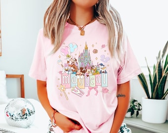 Disney Mickey and Friends Shirt, Disney Magical Pastel Park Snacks Shirt, Disneyland Magic Shirt, Magical Castle 2026 Shirt