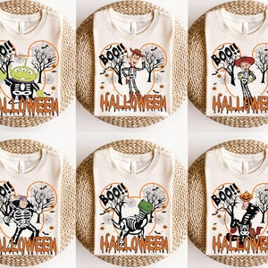 Disney Halloween Shirt, Toy Story Skeleton Halloween Sweatshirt, Halloween Shirt, Disney Mickey und Friends Charaktere Halloween Ballon T-Shirt