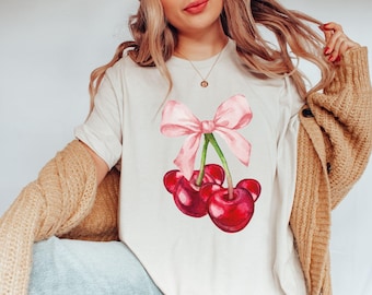 Vintage Cherry Shirt, Cherry Tee, Fruit T-Shirt, Summer Shirt, Food lover gift, Foodie, Cherry Lover Gift, Retro Cherry Shirt, Cherries Tee