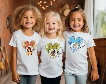Gift for Custom Princess Shirt, Disney Princess Shirt,Disney Birthday Shirt,Gift for  Princess Kids Shirt,Gift Disney Girl Tee,Gift for Kids