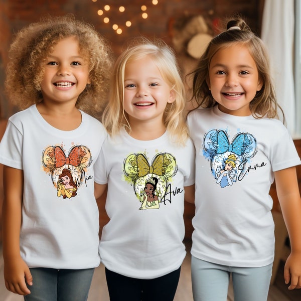 Gift for Custom Princess Shirt, Disney Princess Shirt,Disney Birthday Shirt,Gift for  Princess Kids Shirt,Gift Disney Girl Tee,Gift for Kids