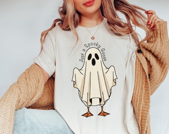 Halloween Goose Shirt, Just a Spooky Goose T-shirt, Funny Halloween Shirt, Spooky Season Shirt, Spooky Goosey Shirt, Funny Goose Shirt