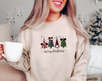 Disney kerstboomtrui, Disney kerstcadeau, familie kerstshirt, Mickey kersttrui, Disney kerstshirt, kerstman
