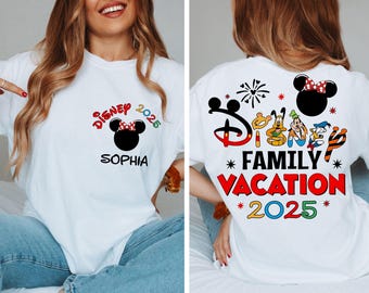 Disney 2025 Family Vacation Shirts, Mickey Castle 2025 Shirts, Disneyland Family Trip Shirt,Custom Mickey Trip Shirt,Disney Very Merry Shirt