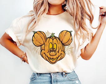Retro Disney Mickey Mouse Halloween Shirt, Mickey Halloween Pumpkin Shirt, Disneyland Halloween Shirt,Halloween Pumpkin Shirt,Halloween Gift