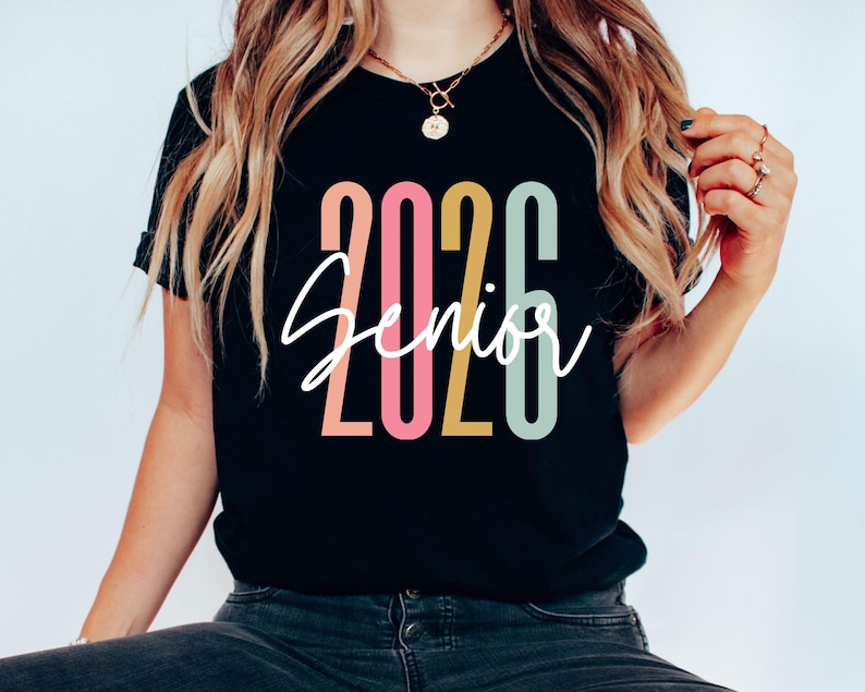 Senior 2026 Shirt, Retro Font, Senior Retro Shirt, 2026 Seniors Shirt, Senior 2026 Retro Shirt, Class of 2026 Senior Shirt, Graduation Gift image 2