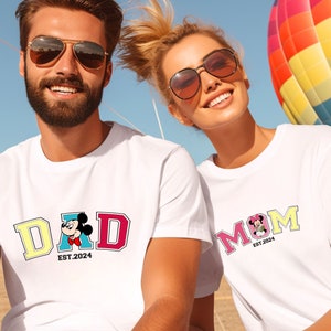 Disney Mom Dad Shirt, Disney Mama Shirt, Disney Mommy Daddy Shirt, Disney Mom Dad Shirt, Disney Mom Gift, Mickey Dad Shirt, Minnie Mom Shirt