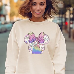 Colorful Disney Castle Sweatshirt, Minnie Shirt, Disney Family Vacation Shirt, Disneyland Sweatshirt, Disney Trip Shirt, Disney World Shirt