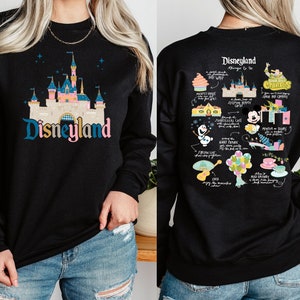 Disneyland Things To Do Back and Front Vacation Sweatshirt, Disneyland 2024 Trip Gift, Disneyland Vintage Mickey And Friends Crew Sweatshirt