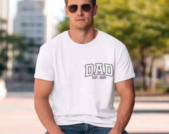 Camiseta de cumpleaños de papá, regalo para el Día del Padre, camiseta para papá primerizo, camiseta personalizada para papá, camiseta personalizada para papá, regalo personalizado para papá, regalo para el Día del Padre