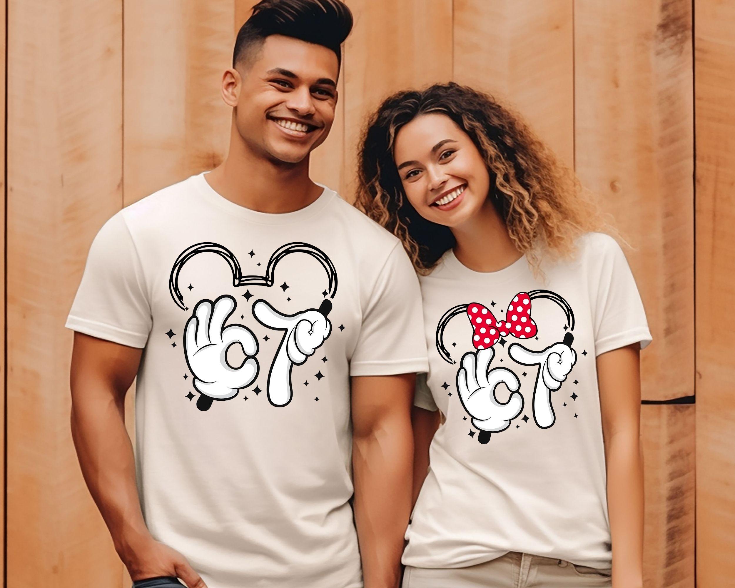 Disney Mickey and Minnie Six Seven Meme Shirt, Funny Number Six