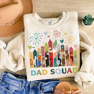 Disney Dad Squad Sweatshirt,Disney Dad Characters T-Shirt,Father&#39;s Day Shirt,Disneyland Father Shirt,Disney Dad Shirt,Fathers Day Gift Shirt