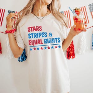 Stars Stripes And Equal Rights Shirt, Equal Rights Shirt, Liberal Shirt, Feminism Shirt, Women Rights T-Shirt Equal Rights T-shirt