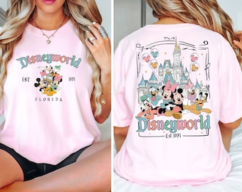 Camiseta de Disneyland Florida, Disneyland (fundado en 1971), Disneyworld, Viaje a Disney, Mickey y sus amigos, Mickey Mouse