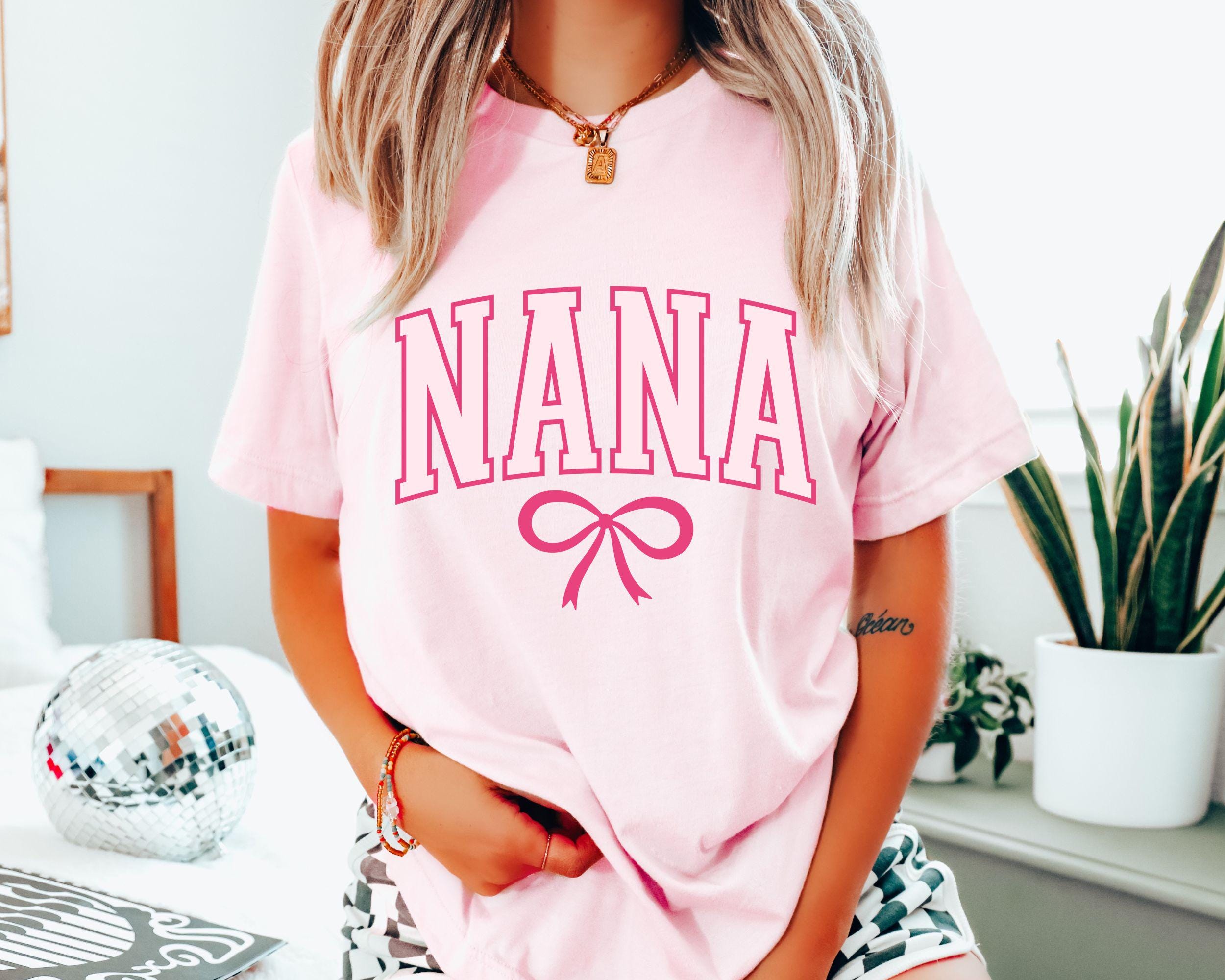NANA様　TTTMSW 25AW Polyester straight sla Pink Nana Shirt, Nana T-shirt, Nana Tee, Cute Nana Shirt, Gift for