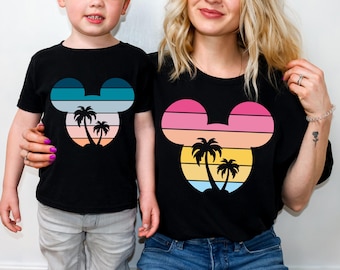 Mickey Head Summer Shirt, Disney Summer Vacation Shirt, Disney World Shirt, Disney Family Matching Shirt, Disneyland Shirt, Summer Beach Tee