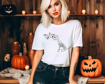 Dog Skeleton Sweatshirt, Funny Dog Shirt, Dog Lover Gifts, Dog Mom Sweatshirt, Skeleton Sweatshirt, 2024 Happy Halloween, Halloween Dog Gift