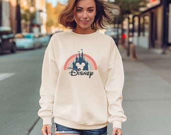 Disney Rainbow Castle Sweatshirt, Disney Castle Shirt, Disney Family Shirt, Disney Retro Shirt,Disneyworld Shirt, Disneyland Shirt