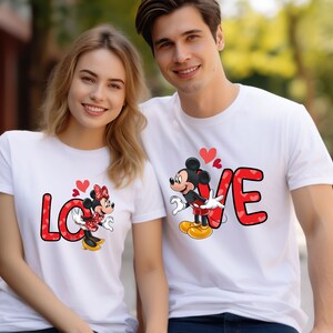 Disney Couple Shirt, Minnie and Mickey Matching Shirt, Minnie Shirt, Mickey Shirt. Disney Love Shirt, Valentine's Day T-Shirt, Love Shirt