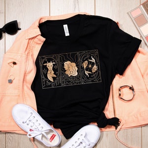Camiseta personalizada com os três signos astrológicos grandes, camiseta personalizada com o signo do sol, lua e ascendente, presente personalizado com os três grandes, camiseta personalizada com astrologia, camiseta do zodíaco