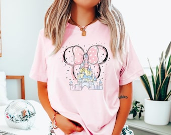 Koszulka Disney Minnie Castle, Koszulka Magical Castle, Koszulka Disney Watercolor Castle, Koszulka Disneyland, Koszulka Minnie Ears, Koszulka rodzinna Disney