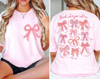 Sudadera con lazo "Dios dice que soy", sudadera cristiana para mujer, suéter cristiano de balletcore, regalos para niñas cristianas, lazo rosa.