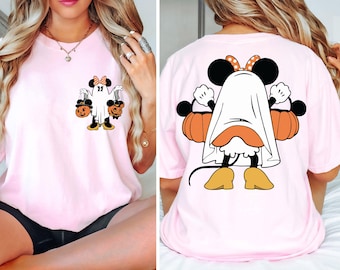 Disney Mickey Halloween-shirt, Mickey Ghost-shirt, retro Mickey en Minnie Spooky-shirt, Mickey's Not So Scary, Disney Minnie Halloween-shirt