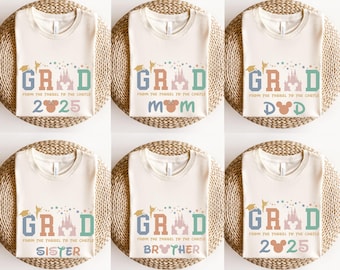 Disney Grad 2025 Shirt, Graduation Castle Family Trip Shirt, Magic Kingdom Graduate Trip Shirt, Class of 2025 Shirt, Mickey Grad Shirt