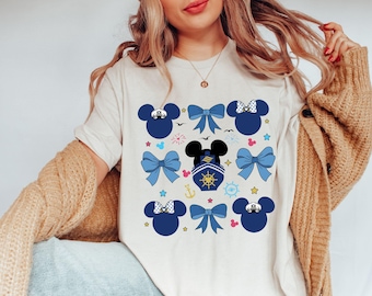 Mickey Cruise T-Shirt, Disney Cruise Shirt, Coquette Bow Mickey Shirt, Coquette Cruise Shirt, Disney Cruise Shirt, Disney Gift, Family Trip