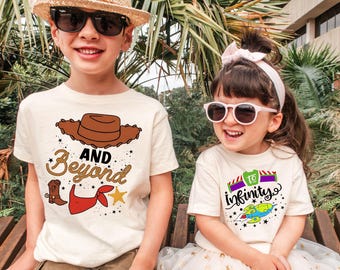 Buzz And Woody Matching Shirts, To Infinity And Beyond Shirt, Toy Story Boys Disney, Brother Sister Disney Shirts, Kids Disney World Shirt