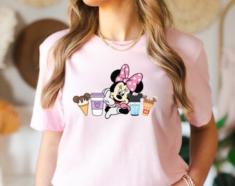 Camisetas de Minnie Mouse para mujer, camiseta de Minnie de Disney, regalos de San Valentín, regalos para novia, camiseta de San Valentín, camisetas de viaje a Disney