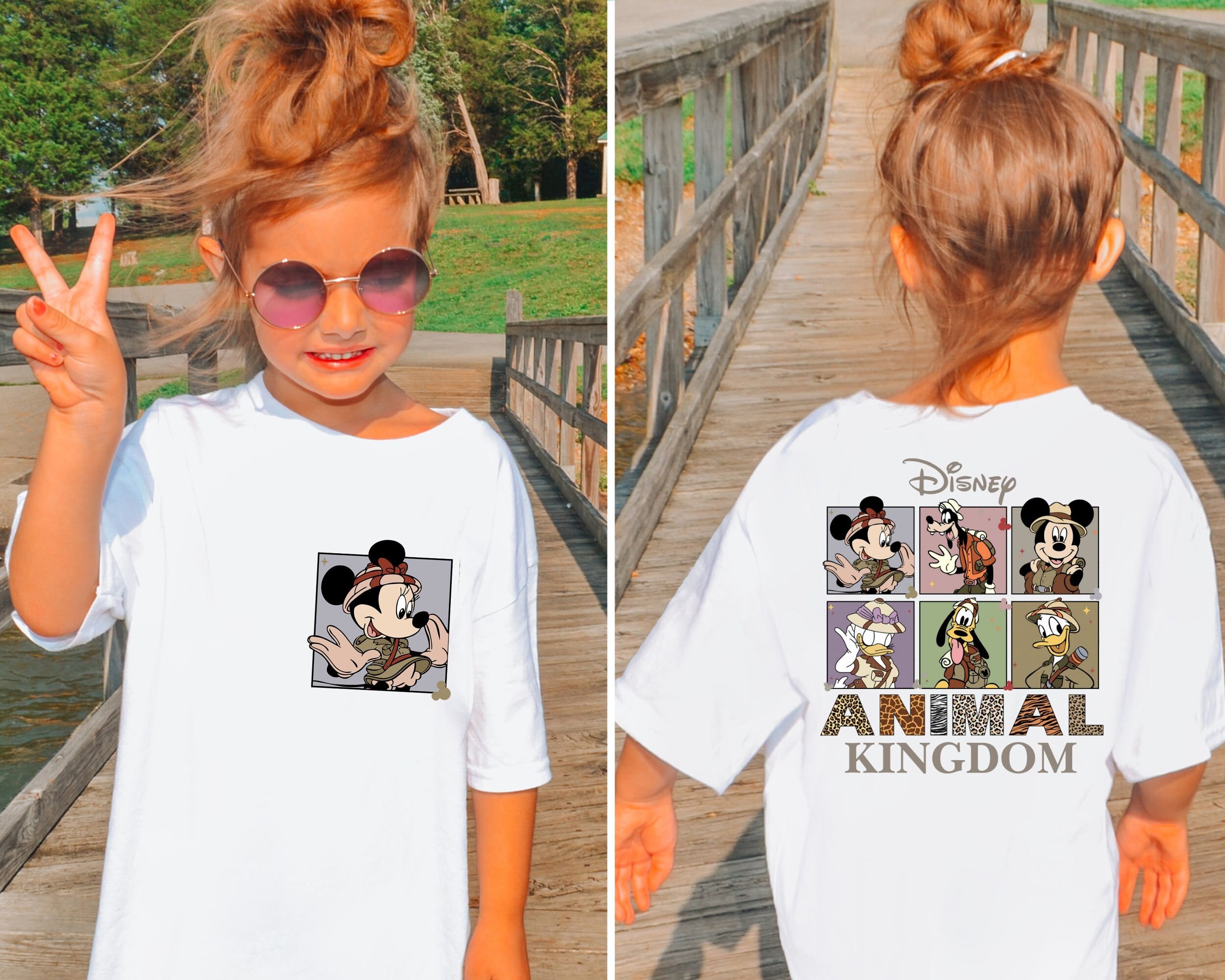 Disney Animal Kingdom Mickey Minnie Custom T-shirt, Two Sided