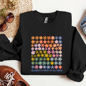 Celebrate Minds of All Kinds Shirts, Neurodiversity Shirt, Autism Awareness Shirt, ADHD Shirt, Autism Acceptance Gift for Special,Trendy Tee